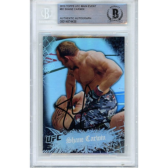 Shane Carwin Signed 2010 Topps UFC Main Event Card Beckett Slab MMA Autograph - Picture 1 of 5